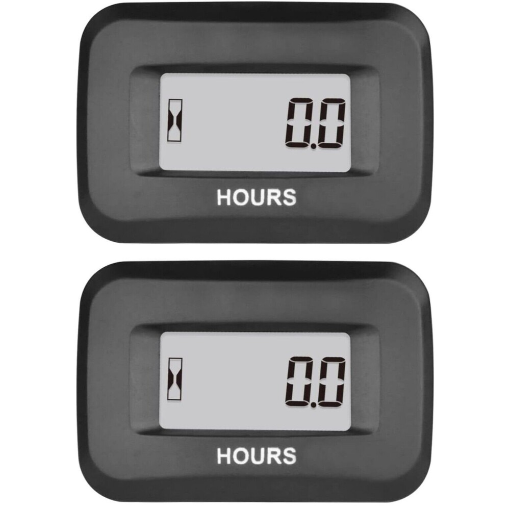 2 Pieces Runleader Digital Hour Meter for AC/DC Power Devices Such as Lawn...